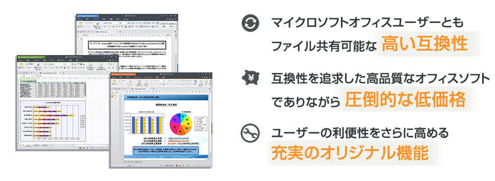 高い互換性・圧倒的な低価格・充実のオリジナル機能