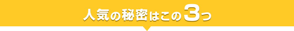 人気の秘密はこの3つ